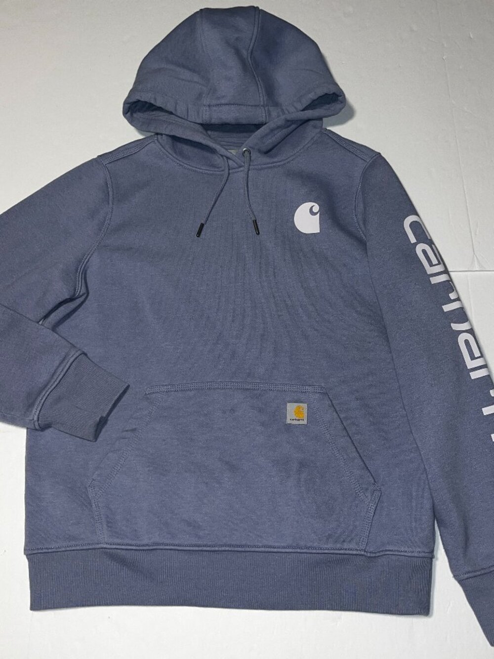 Carhartt women's light purple hooded sweatshirt relaxed fit size medium *small m